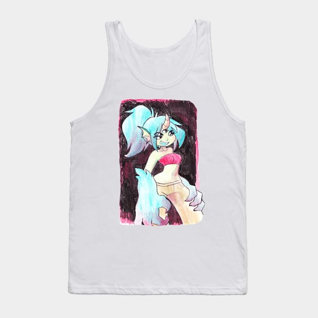 Aquatic Demon Girl Painting Tank Top by saradaboru